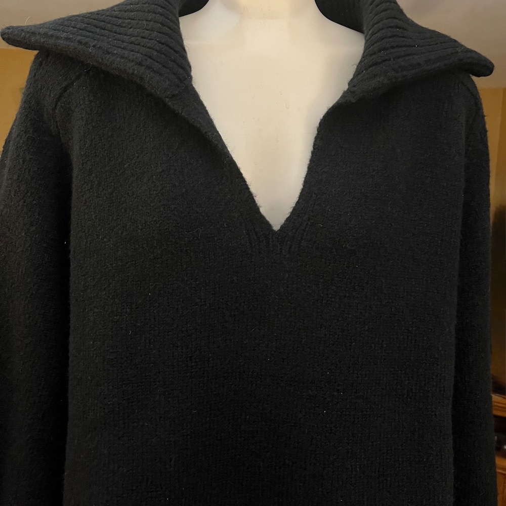 J. Crew Johnny Collar Sweater for Women - Black - XL - NEW!!